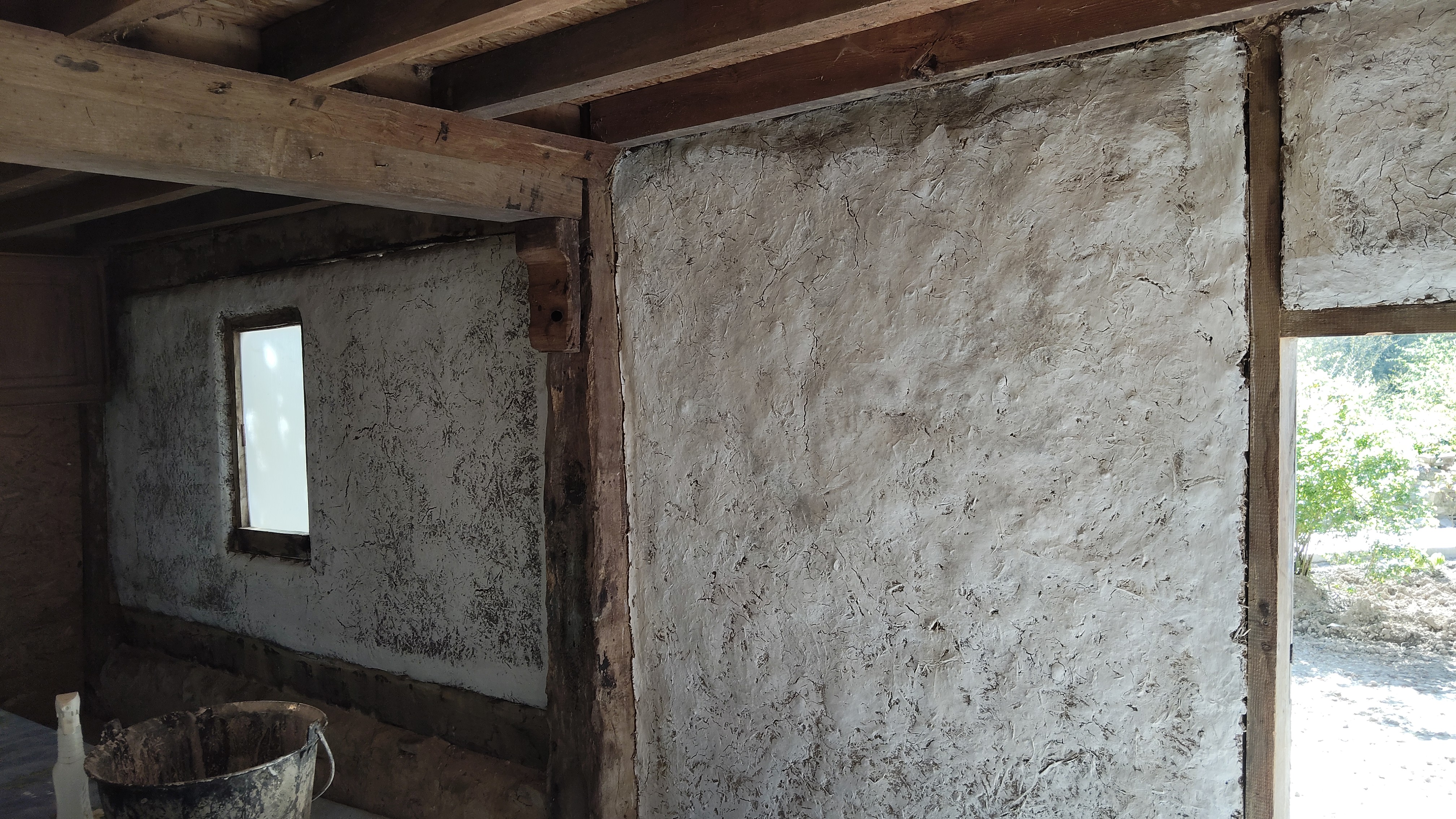Le mur en lait de chaux