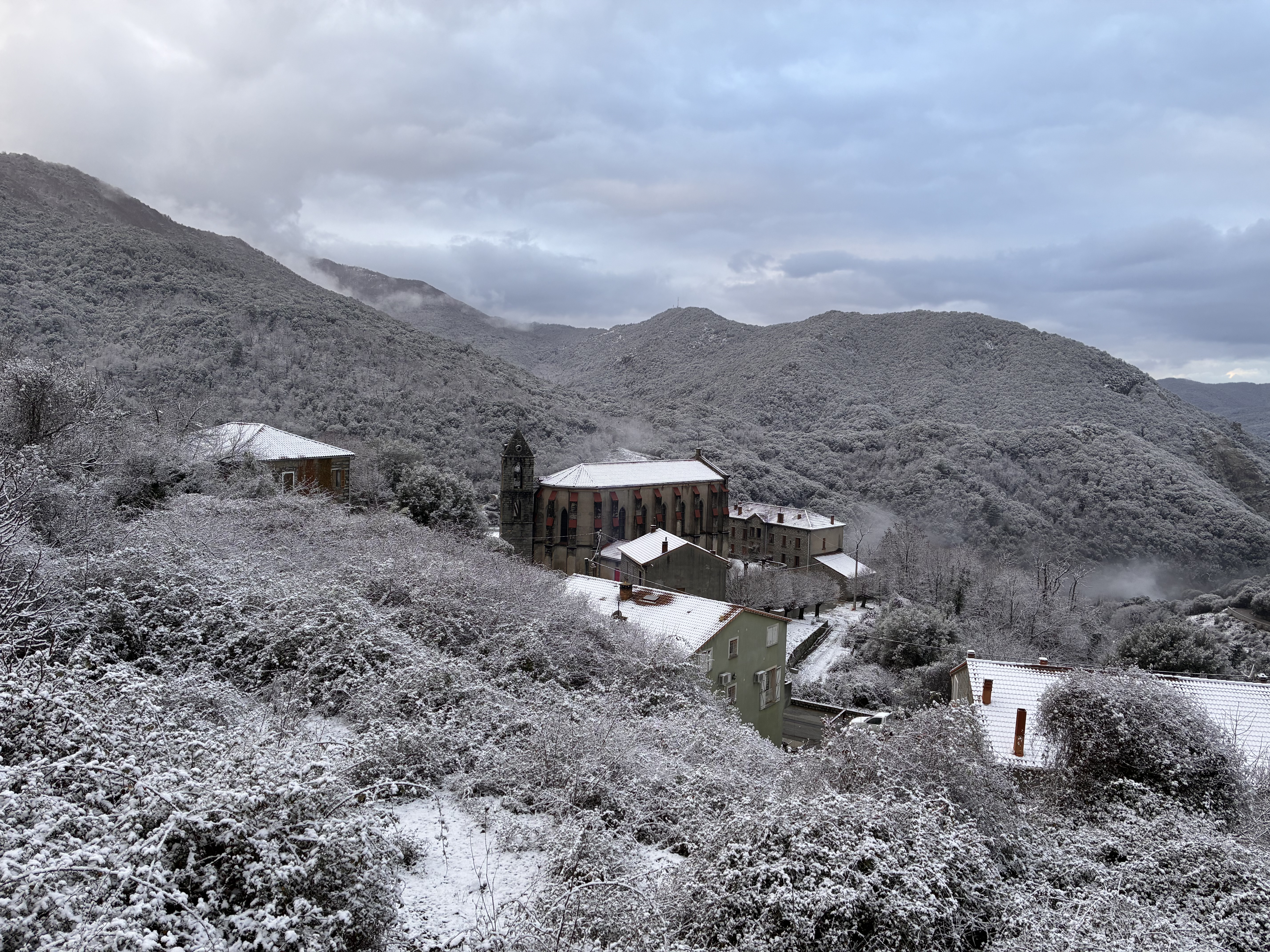 Zicavo sous la neige