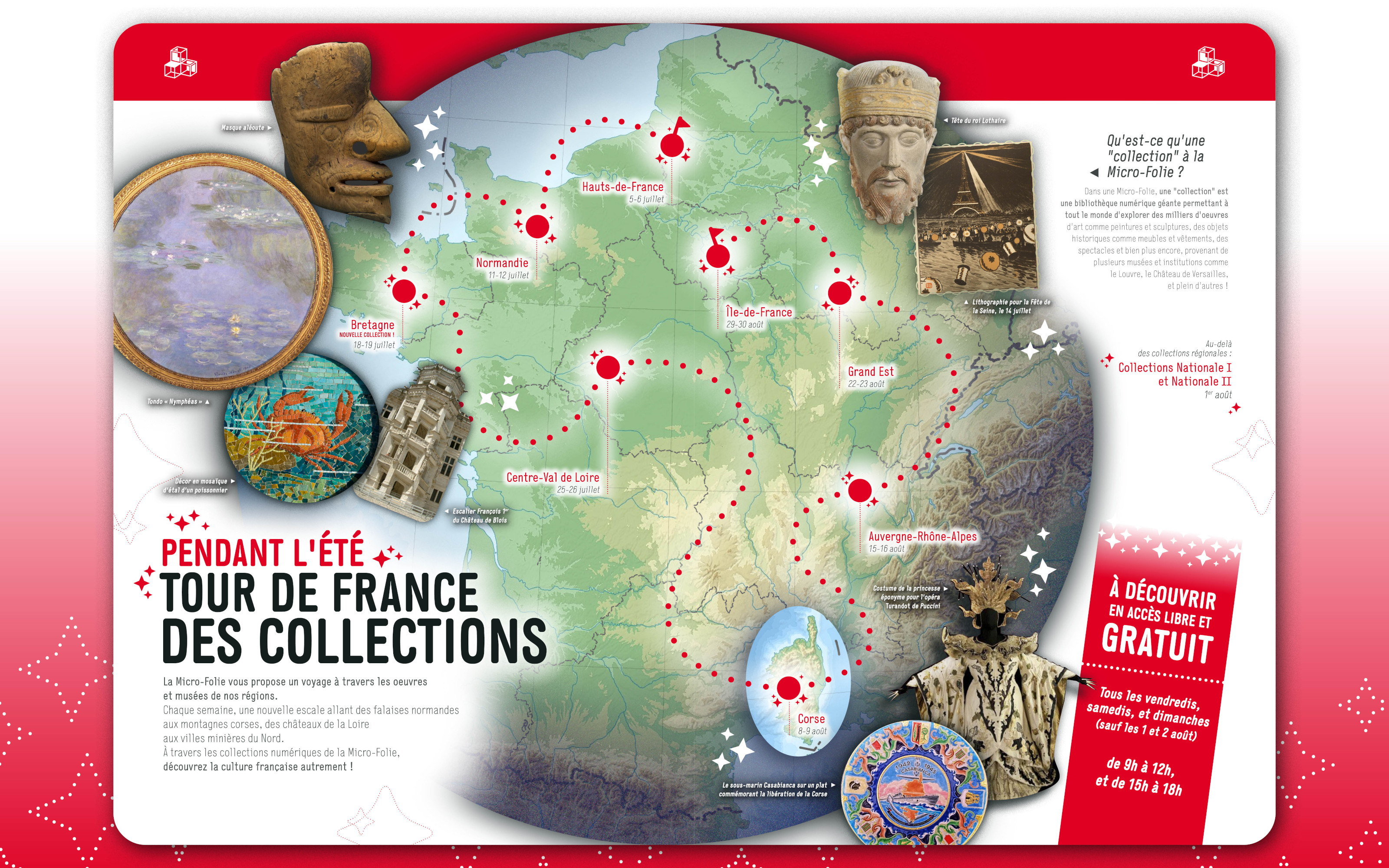 Une double-page d'une brochure